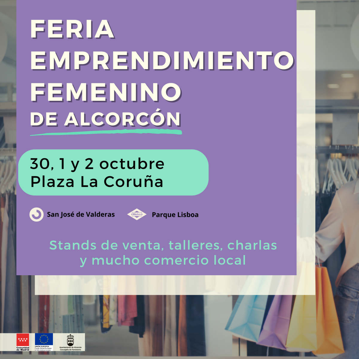 Pocos días para la mayor feria de emprendimiento femenino de Alcorcón